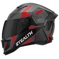 Capacete Fechado Pro Tork Stealth Concept Cinza/Vermelho Brilhante - Viseira Fumê (Tam. 58) - imagem 1