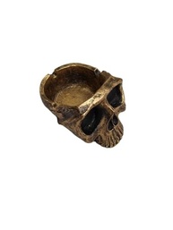 Cinzeiro Caveira de Resina Médio com Detalhes Dourados - Cranio Skull Decorativo - imagem 4