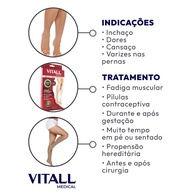 Meia 3/4 Vitall Medical: Alívio e Circulação! - imagem 2