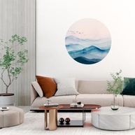 Adesivo Lavável Decorativo Círculo Aquarela 13 - Design Exclusivo para Ambientes Criativos e Comerciais - imagem 3