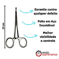 Pinça Halstead Mosquito Curva 12cm: Precisão em Cirurgias - imagem 1