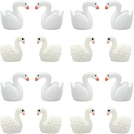 24 Estatuetas Fofas de Cisne Branco em Resina | Decoração Mesa Jardim Casa - imagem 2