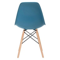 Cadeira Charles Eames Eiffel DSW Turquesa - Design Moderno com Pés de Madeira Clara - imagem 5
