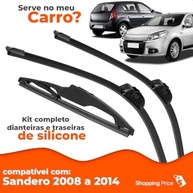 Kit 3 Palhetas Limpador Para-brisa Silicone Sandero 2008-2014 - Visão Clara e Segura - imagem 4