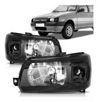 Par de Faróis Máscara Negra para Fiat Uno e Fiorino (2004-2013) - Visual Esportivo e Iluminação Clara - imagem 1