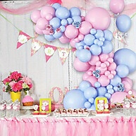 Kit 100 Balões Latex para Chá de Revelação – Rosa + Azul Claro - imagem 1
