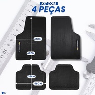 Tapete Emborrachado Universal Corsa Classic 2002-2016 4 Peças - Proteção e Estilo - imagem 3