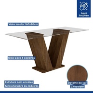 Sala de Jantar Completa: Mesa e 6 Cadeiras Classic - imagem 2
