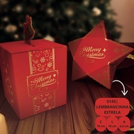 Lembrancinha Natal Estrela: 10 Caixas Clássicas - imagem 2