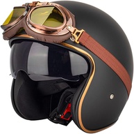 Capacete Feminino Retro Vintage CC17: Estilo Clássico e Conforto para sua Moto - imagem 1