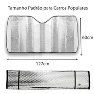 Protetor Solar Universal para Carro Clássico - Proteção Essencial 127x60cm - imagem 3
