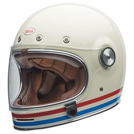 Capacete Bell Bullitt Clássico - Listras Pérola Branca/Vermelho/Azul (Tamanho P) - imagem 4