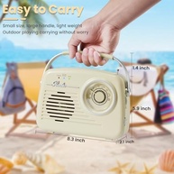 Rádio Retrô Bluetooth AM/FM Portátil: Som Clássico com Tecnologia Moderna - imagem 3