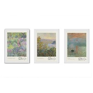 Kit 3 Quadros Claude Monet 18x24 cm - Moldura em Madeira com Vidro - Coleção Exclusiva Impressionista - imagem 5