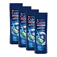 Clear Men Ice Cool: Kit 4 Shampoo Anticaspa 400ml - imagem 1