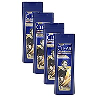 Clear Men: Kit 4 Shampoo Anticaspa Limpeza Profunda - imagem 1