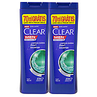 Clear Men: Shampoo 2 em 1 Contra Caspa - Kit 2x400ml - imagem 1