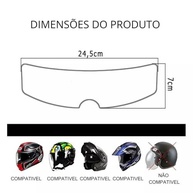 Filme Antiembaçante Universal para Capacete: Visão Clara e Segura em Qualquer Clima - imagem 3