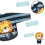 Babador Impermeável com Mangas Longas e Bolso Coletor - Clingo Luke Azul - imagem 4