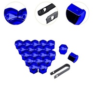 Kit 20 Tampas de Porca de Roda Azul Universal 19mm + Clip Removedor - Proteção e Estilo para seu Carro - imagem 4