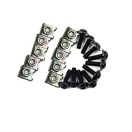 Kit 10 Parafusos M6 com Clipes Universais Alpha Rider para Motos e Scooters (Preto) - imagem 2