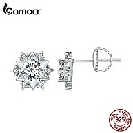 Clipes de Orelha Bamoer: Prata 925 e Moissanite - imagem 1