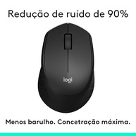 Mouse Sem Fio Logitech M330 SILENT com Clique Silencioso, Design Destro, Bateria de 18 Meses, Receptor USB, Compatível com Windows, macOS, ChromeOS e Pilha Inclusa - Preto - imagem 2