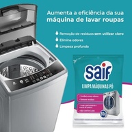Limpa Máquinas De Lavar Em Pó Saif 80G - Higienizador Profundo Sem Cloro - imagem 3