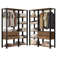 Guarda-Roupa Closet Modulado Valencia 4 Gavetas 358cm Rustic/Preto Madesa - Organize com Estilo - imagem 4