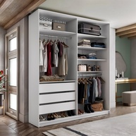 Closet Solteiro Branco Monreale: Organize com Estilo! - imagem 1