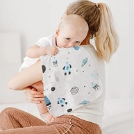 Norinori Baby Burp Cloth – Toalhas de Arroto 100% Algodão Orgânico, Pacote com 5 Unidades, Macias e Absorventes - imagem 3