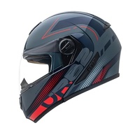 Capacete Articulado Peels U-RB2 Club Cinza Dark/Vermelho com Viseira Solar Interna - Segurança e Estilo para sua Moto - imagem 4