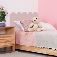 Cabeceira Estofada Adesiva Nuvem para Cama Solteiro 100x45 cm - imagem 2