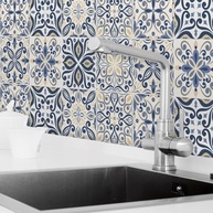 Adesivo de Azulejo Português Azul Real 15x15 cm - Kit com 18 Unidades para Decoração de Cozinha - imagem 4