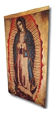 Imagem Nossa Senhora de Guadalupe 55x33 cm - Tecido de Alta Qualidade com Detalhes Vibrantes - imagem 4