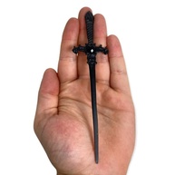 Adaga Cigana em Metal Negro com Pedra Preta - 15 cm - Estilo e Tradição - imagem 2