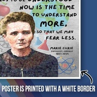 Pôster Inspirador de Ciências com Citação de Marie Curie - 30x45 cm - Papel Premium Brilhante - imagem 5