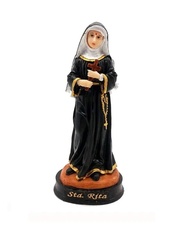 Imagem de Santa Rita de Cássia em Resina 20 cm - Escultura Católica com Detalhes Manuais - imagem 1