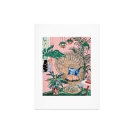 Society6 Impressão de arte 2021, 45,72 cm x 60,96 cm, Lara Lee Meintjes California Poppy and Wildflower Bouquet em esmeralda com tigres - imagem 2