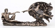 Estátua de Bronze Religiosa de Michelangelo - Capela Sistina Adão Gênesis 11 cm - imagem 2