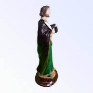 São Lucas em Resina 8 cm - Imagem Sagrada de Qualidade para Decoração e Fé - imagem 2
