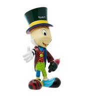 Enesco Disney BRITTO Pinóquio com Jiminy Cricket e Guarda-Chuva - Figurina Artesanal 20 cm - imagem 5