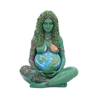 Estátua Gaia da Mãe Terra 17,5 cm - Resina Pintada à Mão com Detalhes Dourados - imagem 1