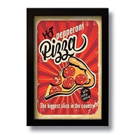 Quadro Decorativo Pizza Vintage 33x43 cm - Estilo Retro para Cozinha e Sala - imagem 2