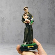 Imagem de Santo Antônio em Resina 15 cm - Acabamento Detalhado para Oratórios e Altares - imagem 5