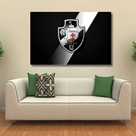 Quadro Decorativo Vasco da Gama 60x90 cm - Tela em Tecido com Moldura em MDF - Decoração para Torcedores - imagem 2