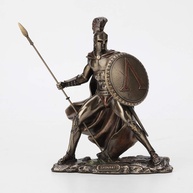 Estátua Rei Espartano Leonidas 19,5 cm - Resina Bronze Fundida a Frio - Decoração e Colecionismo - imagem 1