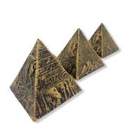 Escultura Trio de Pirâmides Egípcias em Resina - 7,5 cm | Decoração Histórica e Elegante - imagem 1