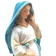 Imagem de Nossa Senhora Maria Grávida em Resina – 12 cm | Decoração Religiosa Elegante - imagem 4