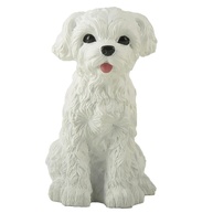 Estatueta de Cachorro Maltês 8,89 cm - Decoração Realista para Casa e Escritório - imagem 1